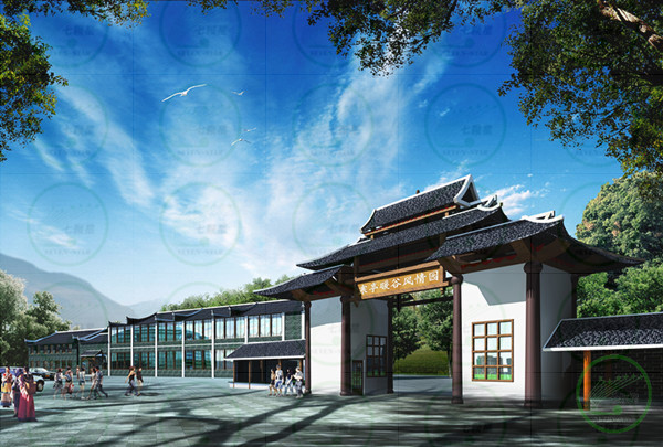 景区大门效果图